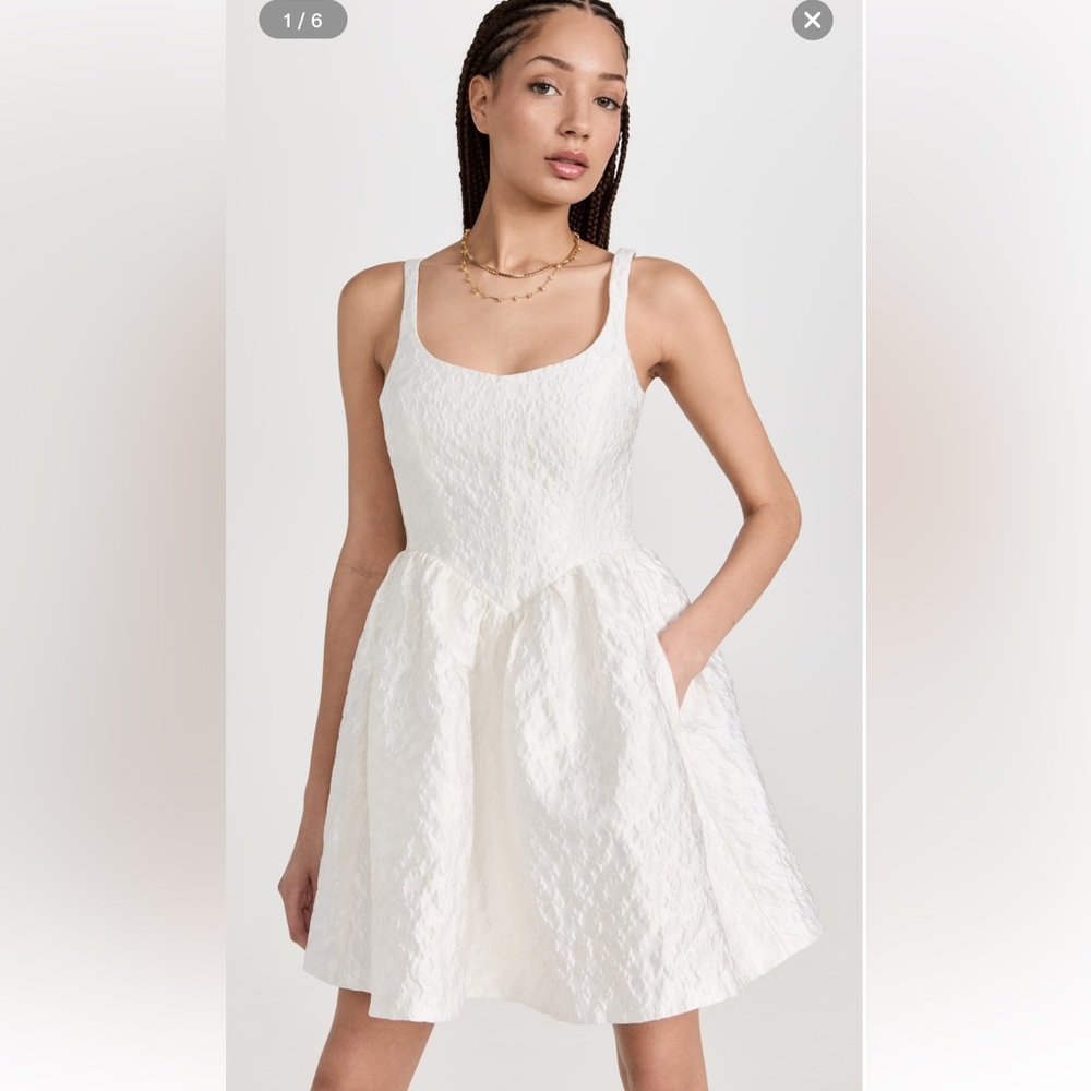 NWT Amanda Uprichard Mabel Dress White Size Small